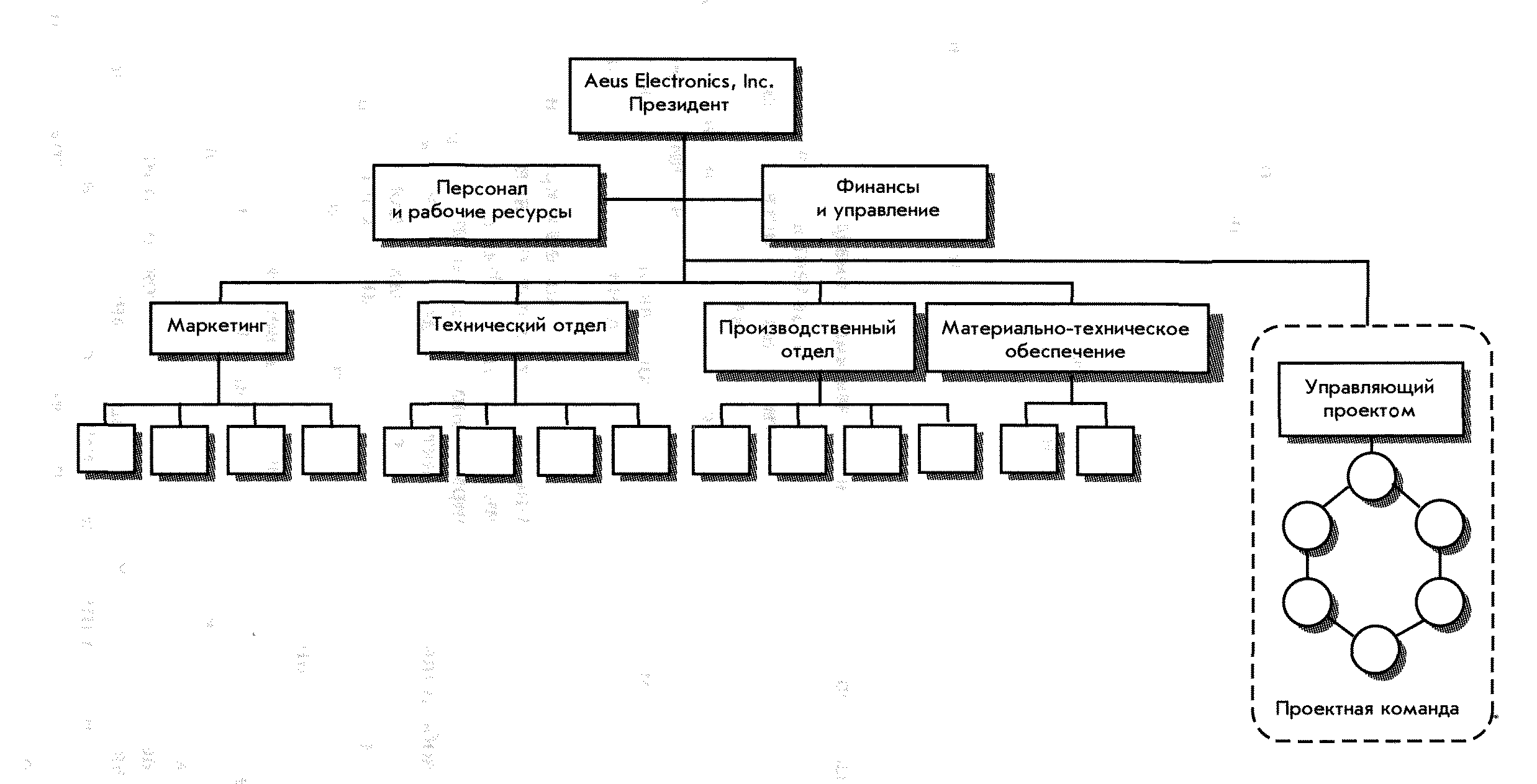 Проектная структура управления схема